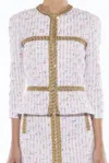 Giambattista Valli Boucle Jacket In White