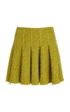 Giambattista Valli Bouclé Mini Skirt In Green