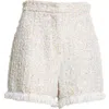 Giambattista Valli Tweed Shorts In Cream Multicolor