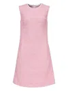 Giambattista Valli Womens Round-neck Sleeveless Metallic-tweed Mini Dress Quartz Rose In Pink