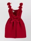 Giambattista Valli Satin Mini Dress With Structured Balloon Skirt