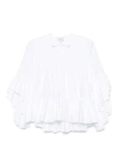 Giambattista Valli Bow-detail Blouse In White/white