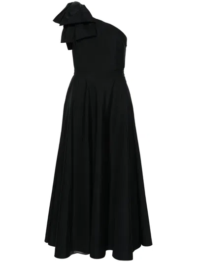 Giambattista Valli Langes Kleid Aus Baumwollpopeline In Schwarz
