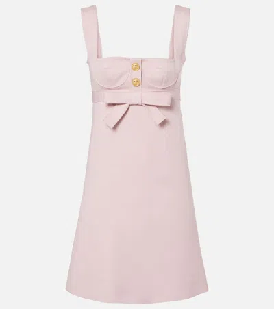 Giambattista Valli Bow-detail Crêpe Minidress In Pink