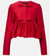 Giambattista Valli Bow-detailed Douchesse Jacket In Red