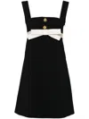 Giambattista Valli Bow-detail Silk Dress In Black