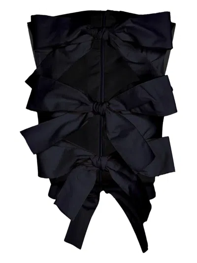 Giambattista Valli Bow-detail Sleeveless Top In Black