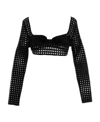 GIAMBATTISTA VALLI GIAMBATTISTA VALLI BOW DETAILED CROPPED TOP