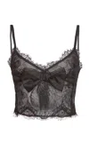Giambattista Valli Bow-detailed Lace Bra Top In Black