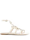 Giambattista Valli Bow-detailing Leather Sandals In White