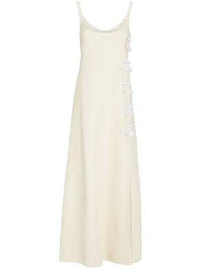 Giambattista Valli Embellished Crepe Dress In Ivory