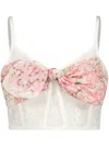 Giambattista Valli Bow-embellished Bralette Top In White