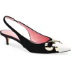 Giambattista Valli Bow Kitten Heel Slingback Pump