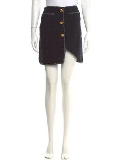 Pre-owned Giambattista Valli Braided Accents Mini Skirt W/ Tags In Black