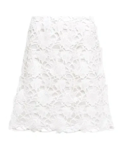 Giambattista Valli Broderie Anglaise Cotton-blend Miniskirt In White
