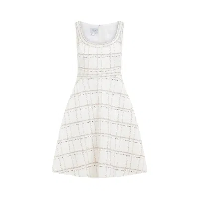 Giambattista Valli Buckle Ivory Gold Polyamide Midi Dress
