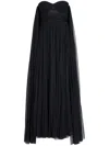 Giambattista Valli Bustier Cape Gown In Black