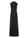 Giambattista Valli Button-front Sleeveless Maxi Gilet In Black