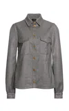 Giambattista Valli Button-up Lurex Top In Grey