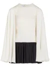 Giambattista Valli Two-tone Crepe Mini Dress In White
