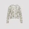 Giambattista Valli Floral-embroidered Cashmere And Silk Cardigan In Gray