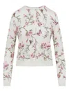 Giambattista Valli Floral-embroidered Cashmere Cardigan In White