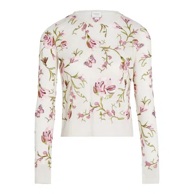 Giambattista Valli Cashmere Silk Knit Top In Neutral