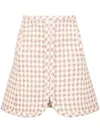 Giambattista Valli Check-print High-waist Mini Skirt In Pink