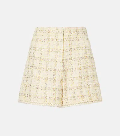 Giambattista Valli Checked Cotton-blend Shorts In Multicoloured