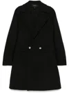 Giambattista Valli Twill Coat In Black