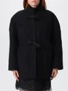 Giambattista Valli Bow-detailed Patch-pocket Coat In Black