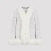 Giambattista Valli Fur-trimmed Short Wool Coat In White