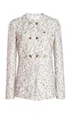 Giambattista Valli Confetti Bouclé Jacket In Purple