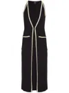 Giambattista Valli Contrast-trim Sleeveless Kaftan In Schwarz
