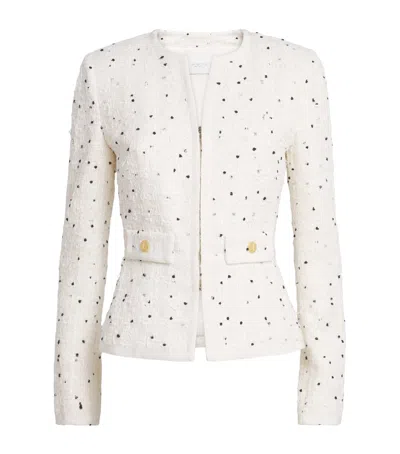 Giambattista Valli Cotton-blend Polka-dot Jacket In White