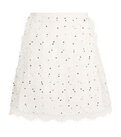 GIAMBATTISTA VALLI COTTON-BLEND POLKA DOT MINI SKIRT