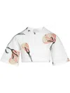 Giambattista Valli Printed Cotton Poplin Top In White