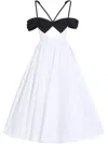Giambattista Valli Cutout Ruched Off-shoulder Cotton Gown In White