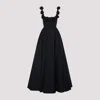 Giambattista Valli Rosette-detailed Cotton Poplin Maxi Dress In Black