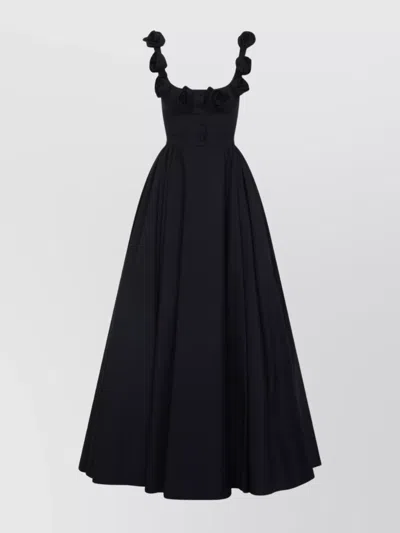 GIAMBATTISTA VALLI COTTON LONG DRESS BUTTON DETAILING