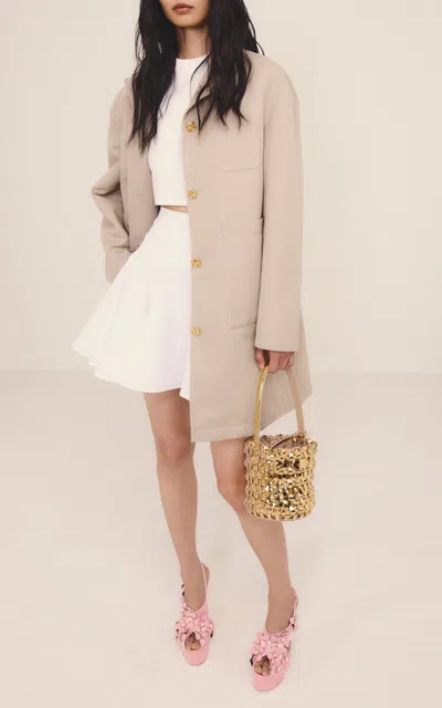 Giambattista Valli Cotton Poplin Mini Skirt In White