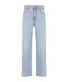 Giambattista Valli Flared High-waist Jeans Frayed Hem In Blue