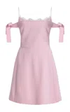 Giambattista Valli Crepe Dress With Lace Detail In Pink