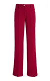 Giambattista Valli Crepe Trousers In Red