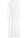 Giambattista Valli Crepe V-neck Dress In White