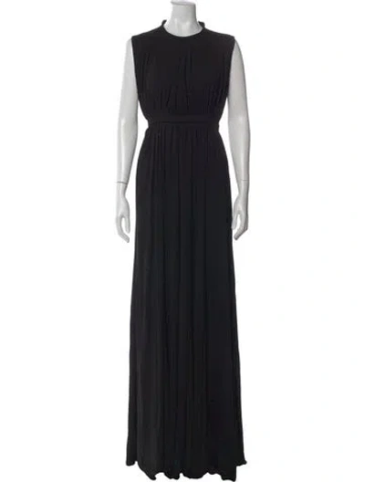 Pre-owned Giambattista Valli Crew Neck Long Dress W/ Tags In Black