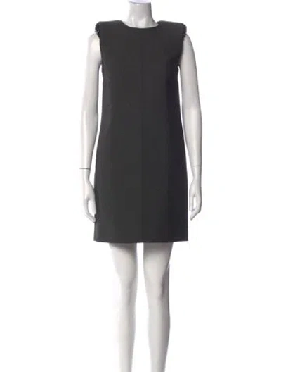 Pre-owned Giambattista Valli Crew Neck Mini Dress In Black