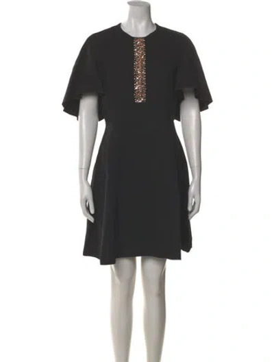 Pre-owned Giambattista Valli Crew Neck Mini Dress In Gray
