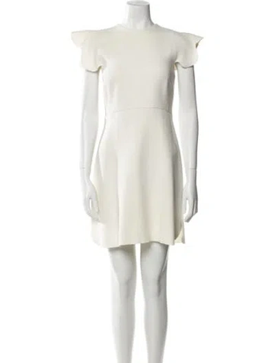 Pre-owned Giambattista Valli Crew Neck Mini Dress In Neutral