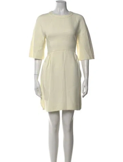 Pre-owned Giambattista Valli Crew Neck Mini Dress In Neutral